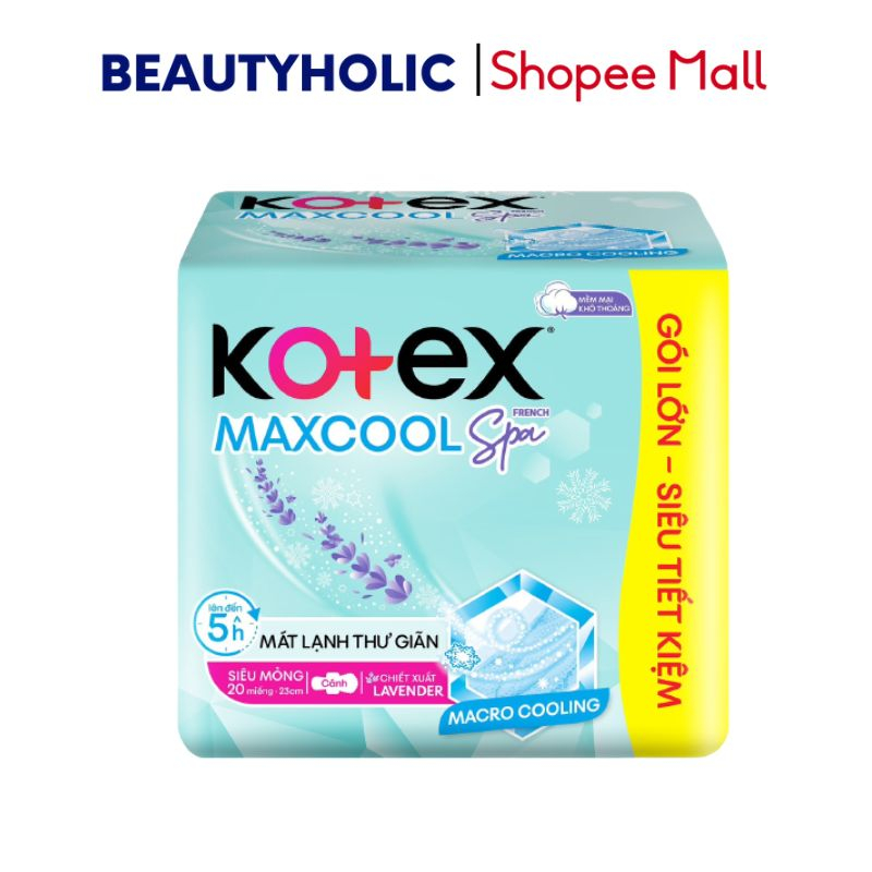 Băng Vệ Sinh Kotex Ban Ngày Gói Lớn Siêu Tiết Kiệm 20 Miếng/ 8 Miếng