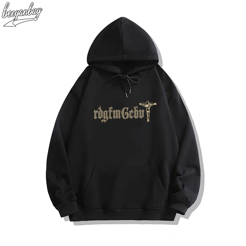 Áo Hoodie Cotton BEEYANBUY cổ tròn vintage thời trang in hình unisex 100% cotton-N0146