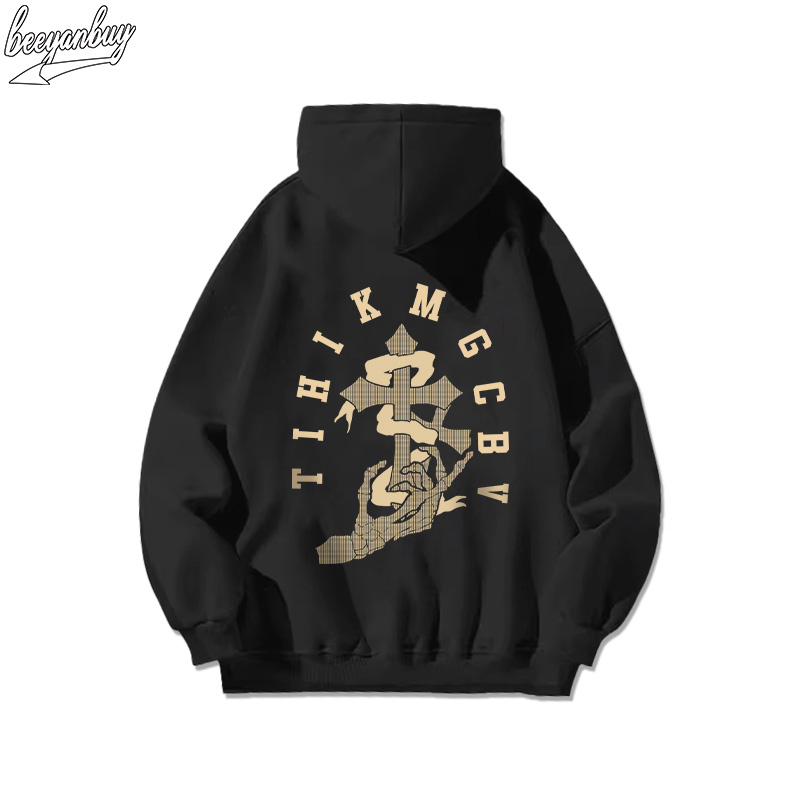 Áo Hoodie Cotton BEEYANBUY cổ tròn vintage thời trang in hình unisex 100% cotton-N0146