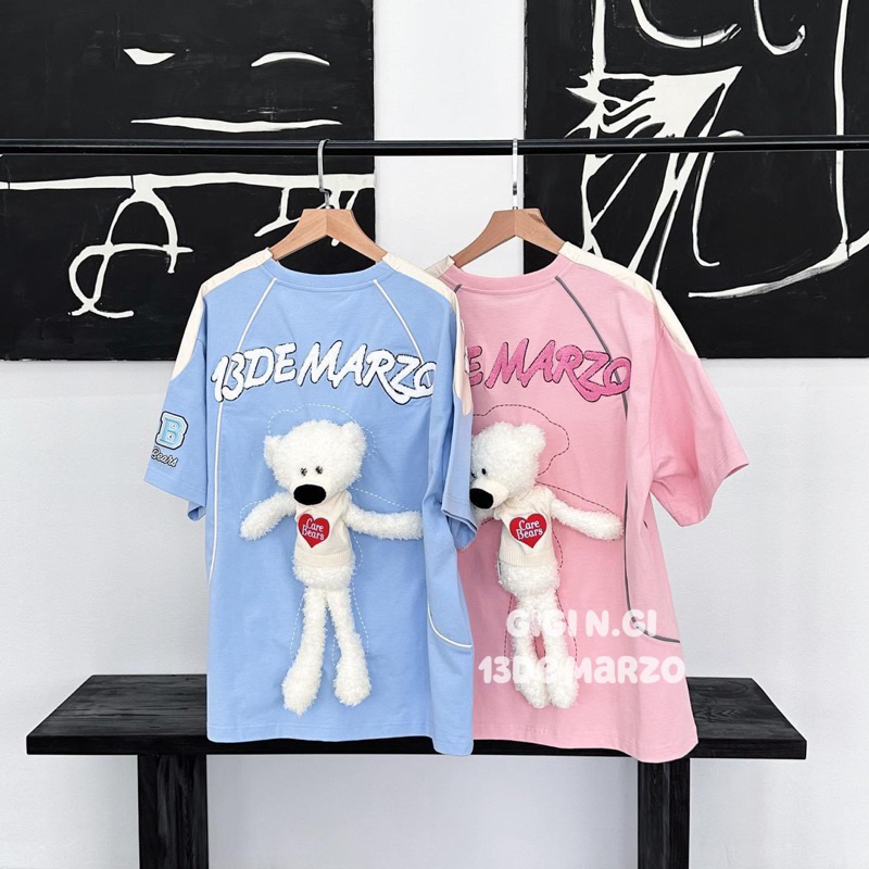 Áo thun 13De mazro Carebear số 13 siêu hót hít full sticker + tặng kèm gấu - sẵn