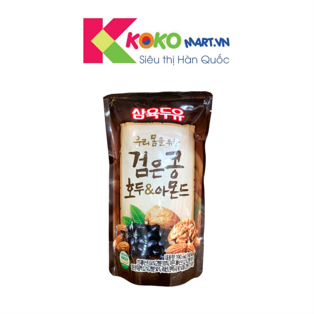 Sữa hạt đậu đen, óc chó, hạnh nhân Samyook