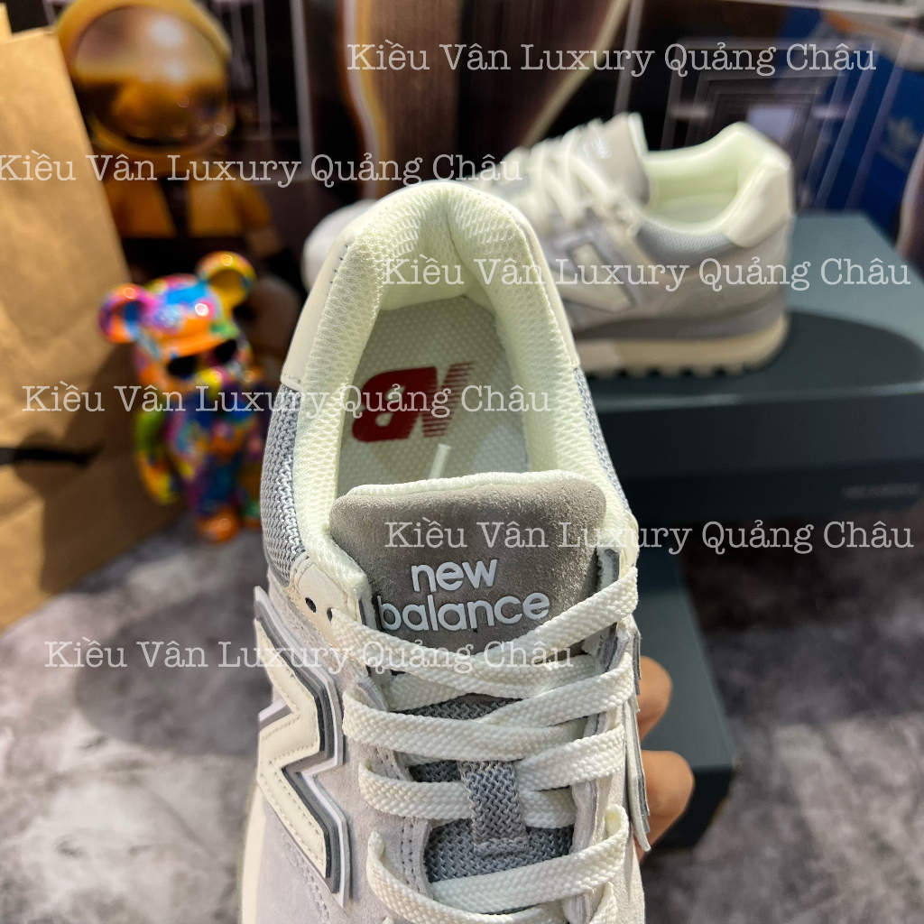 Giày Thể Thao Neww Balance 574 Legacy Grey Seaa Salt Synthetic Shoes NB 574 Xám Vàng New 2023
