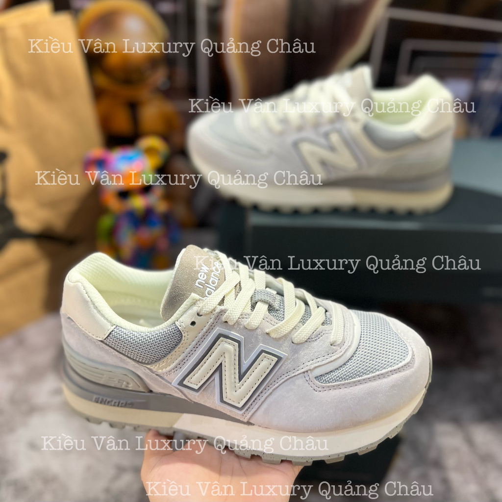 Giày Thể Thao Neww Balance 574 Legacy Grey Seaa Salt Synthetic Shoes NB 574 Xám Vàng New 2023