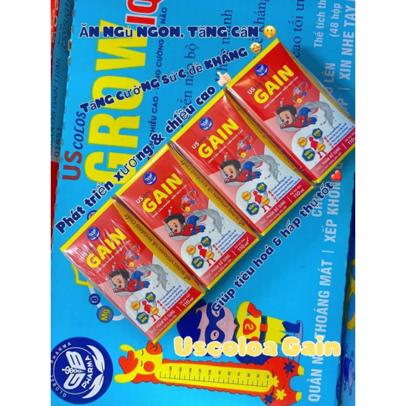 Sữa Uscolos Gain và grow giúp bé tăng cân và phát triển chiều cao tối ưu