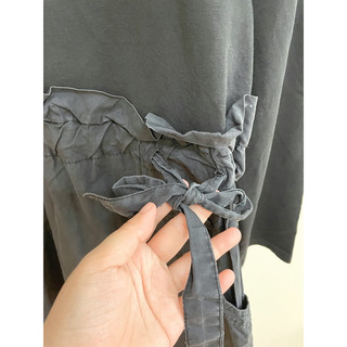 Đầm Dáng Dài, Thun Phối, Rút Eo, 2hand