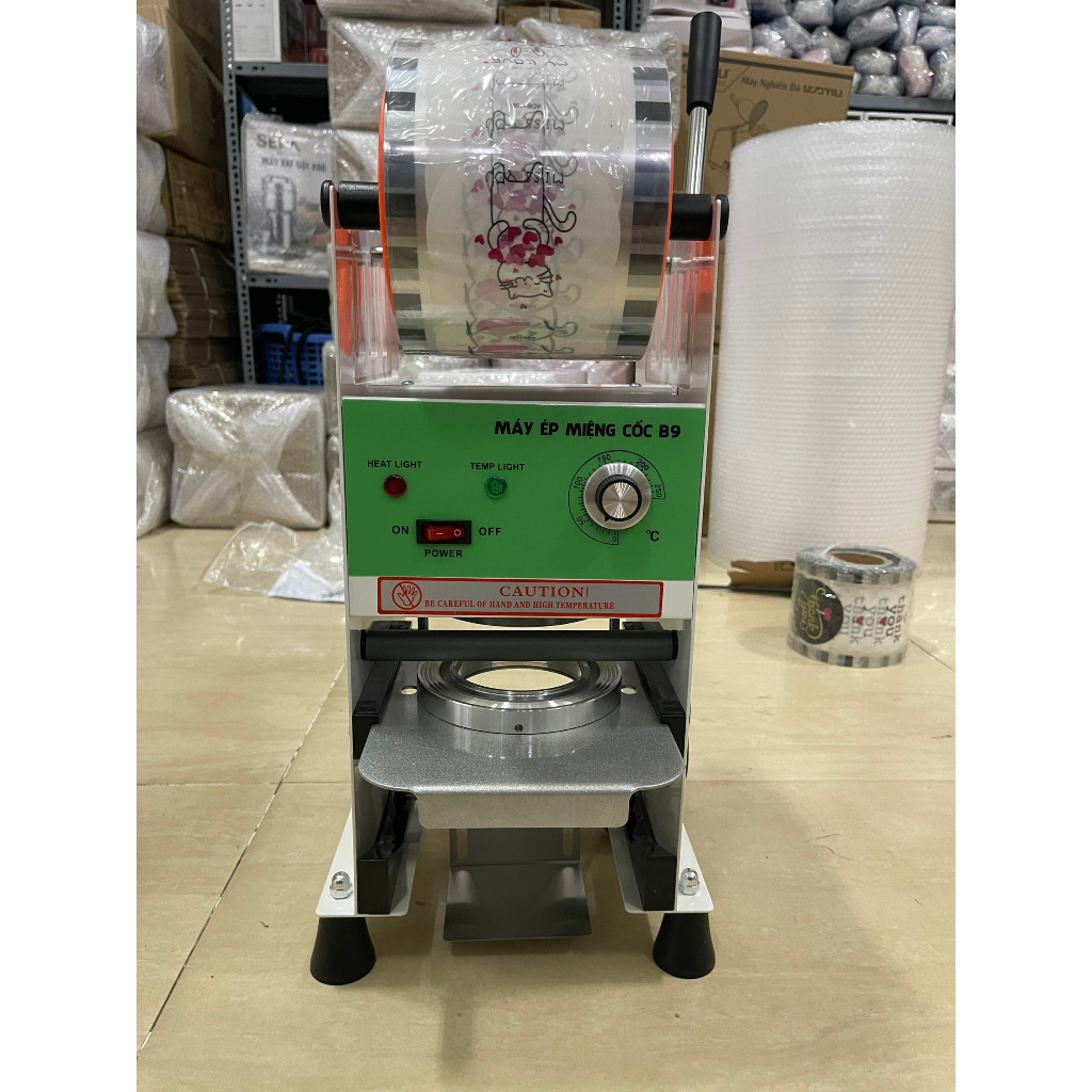 Máy dập cốc - máy đóng nắp miệng ly cốc hộp YILI D8 - B9 Ép ly trà sữa, nước ép, cafe, sinh tố, canh