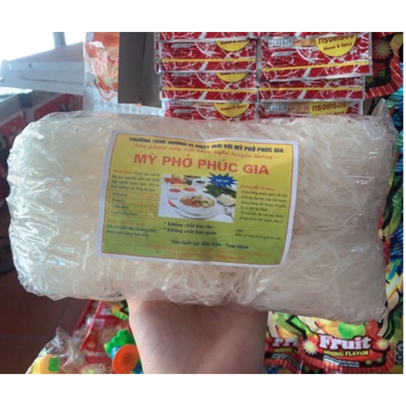 Gói Miến phở gạo (bánh đa) phúc gia loại 400g soi siêu dai ngon
