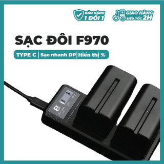 Bộ sạc đôi pin f970 chính hãng fb sạc nhanh typec