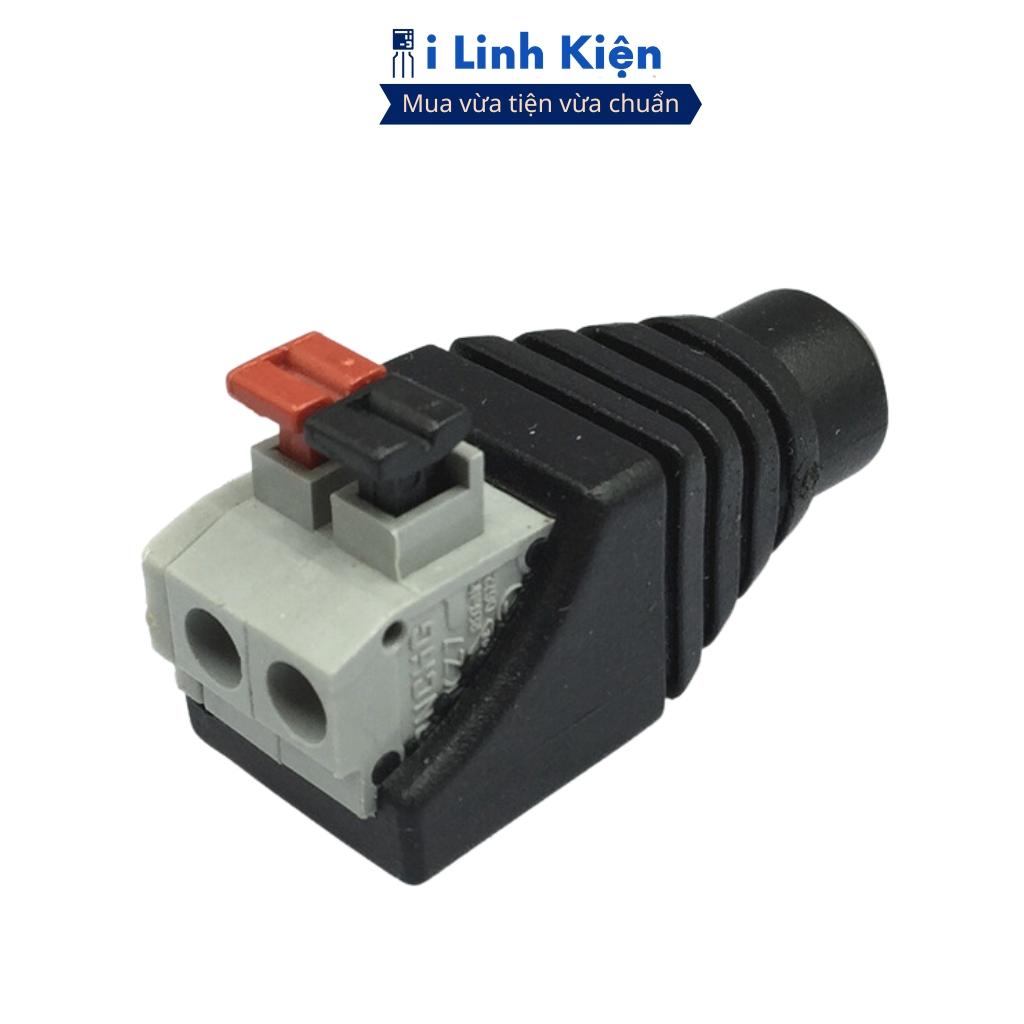 Jack nguồn dc đực cái 5.5x2.1 đấu dây chốt cài ilinhkien