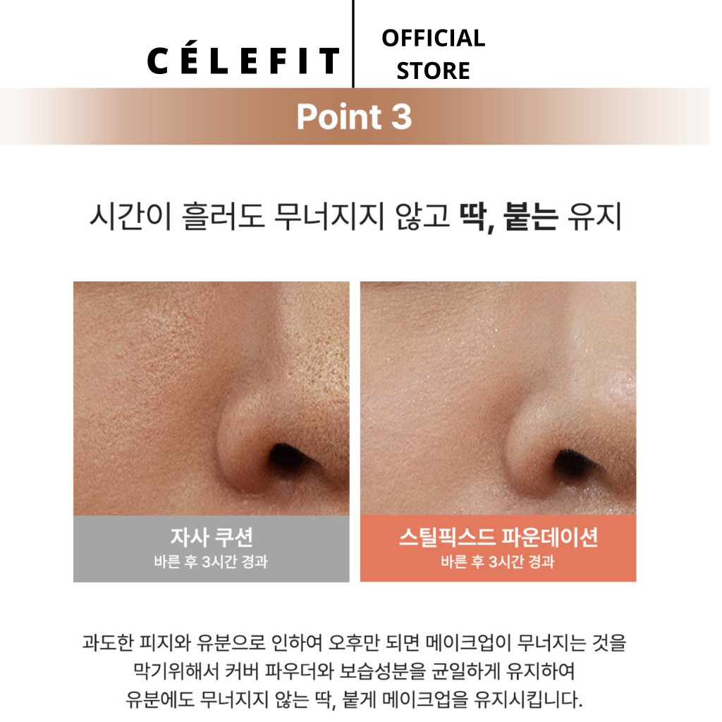 Kem nền mịn nhẹ lâu trôi CELEFIT Still Fixed Longlasting Foundation 30ml