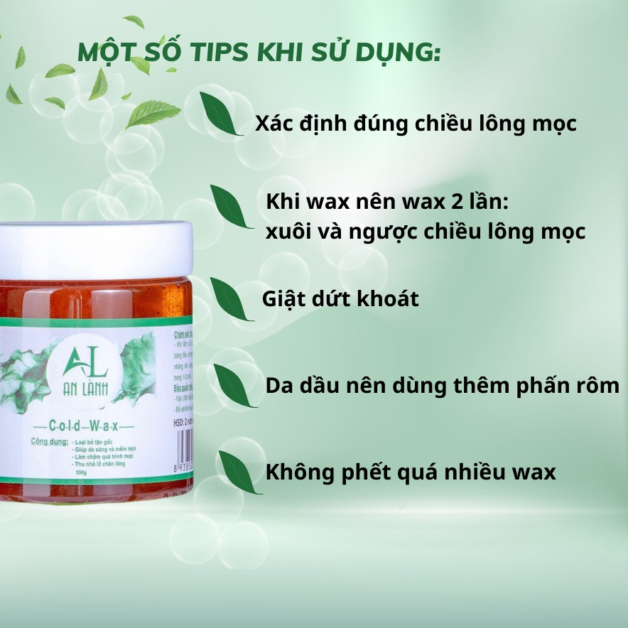 Wax lông an lành wax lông tay chân nách an toàn hiệu quả 100% thiên nhiên 350g