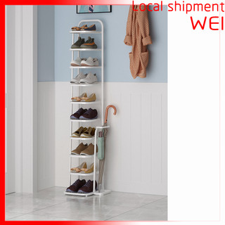 Bắc Âu tối giản Kệ giày Sắt 10 tầng Có nhiều tầng để đồ gọn gàng ngăn nắp Dễ dàng lắp đặt Giá để giày dép đan chéo
