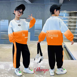  Set bộ thun dài tay phong cách hiphop cho bé trai size 20-60kg chất cotton mềm mịn mát
