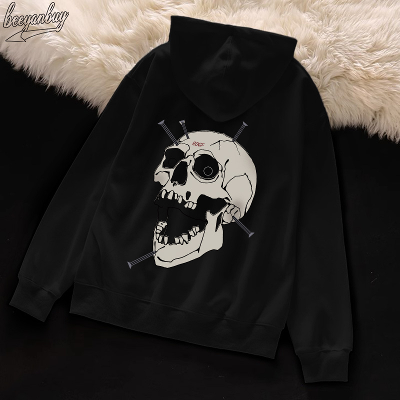 Áo Hoodie Cotton BEEYANBUY boy phố vintage thời trang in hình unisex 100% cotton-N0014
