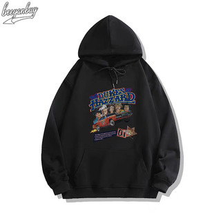 Áo hoodie cotton beeyanbuy áo nỉ basic vintage in hình unisex 100% cotton-d0299