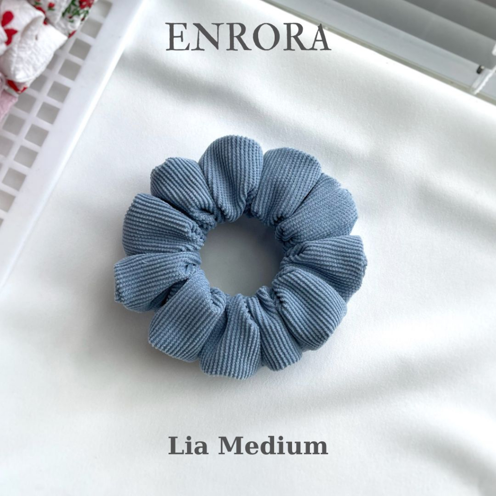Scrunchies Cột Tóc Vải Nhung tăm màu Pastel ENRORA nhiều màu sắc