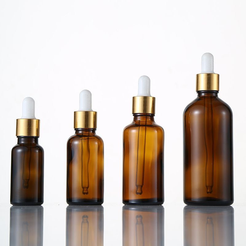 Lọ chiết Serum 20ml nắp bóp - Màu Nâu