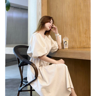 Đầm linen tay bí