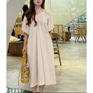 Đầm linen tay bí