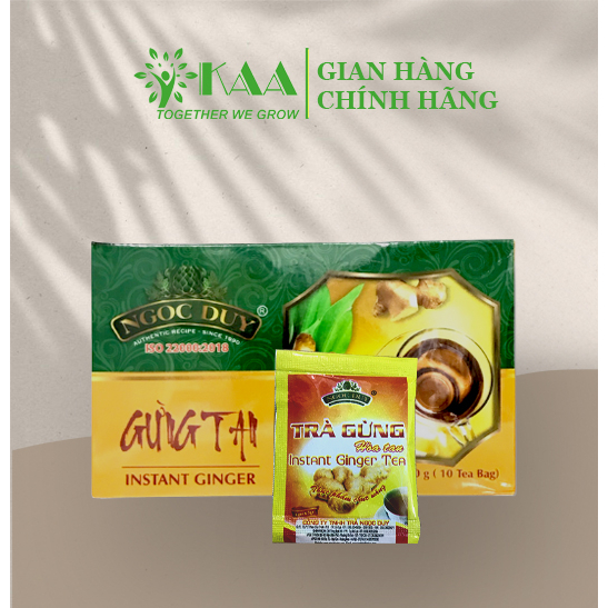 Trà Gừng Hòa Tan hộp 10 gói x 5gr