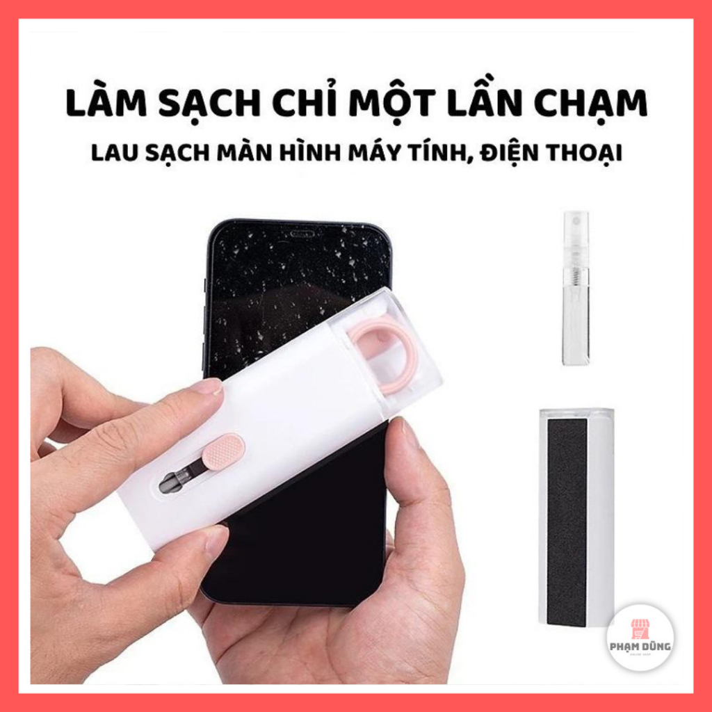 Bộ Dụng Cụ Vệ Sinh Laptop - Máy tính - Bàn Phím - Tai Nghe Airpod Đa Năng 7 in 1 Đa Năng
