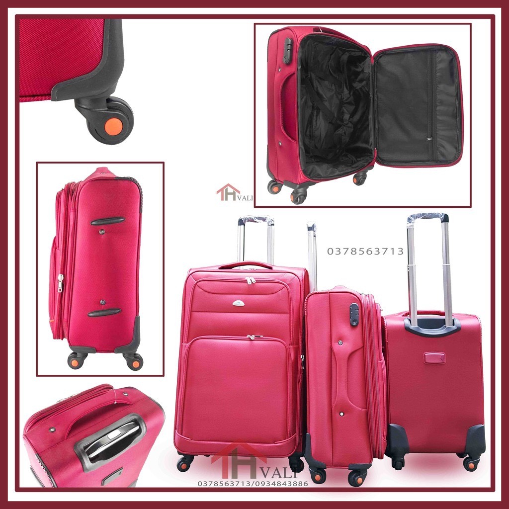 Vali Kéo Vải 033 HÙNG PHÁT - Size 23,24.28 inch- bảo hành 5 năm.