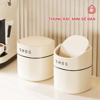Thùng rác mini để bàn thông minh, thùng đựng rác kiểu dáng hiện đại chất liệu ABS cao cấp siêu tiện dụng