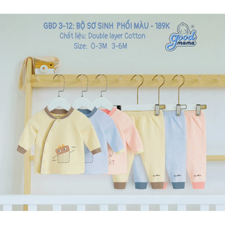 Goodmama - Bộ sơ sinh phối màu cho bé trai/ bé gái