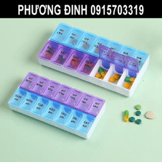 Hộp đựng thuốc chia 14 ngăn cho 7 ngày tiện lợi