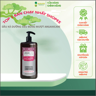 Dầu xả phục hồi Arganicare Collagen dưỡng tóc siêu mượt 750ml
