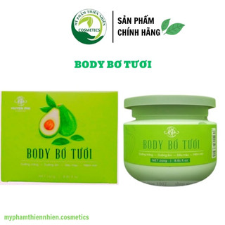 Kem body bơ tươi Huyền Phi dưỡng trắng da 250g