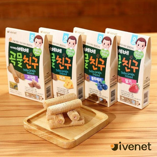 Bánh ăn dặm ngũ cốc cuộn kem ivenet hàn quốc