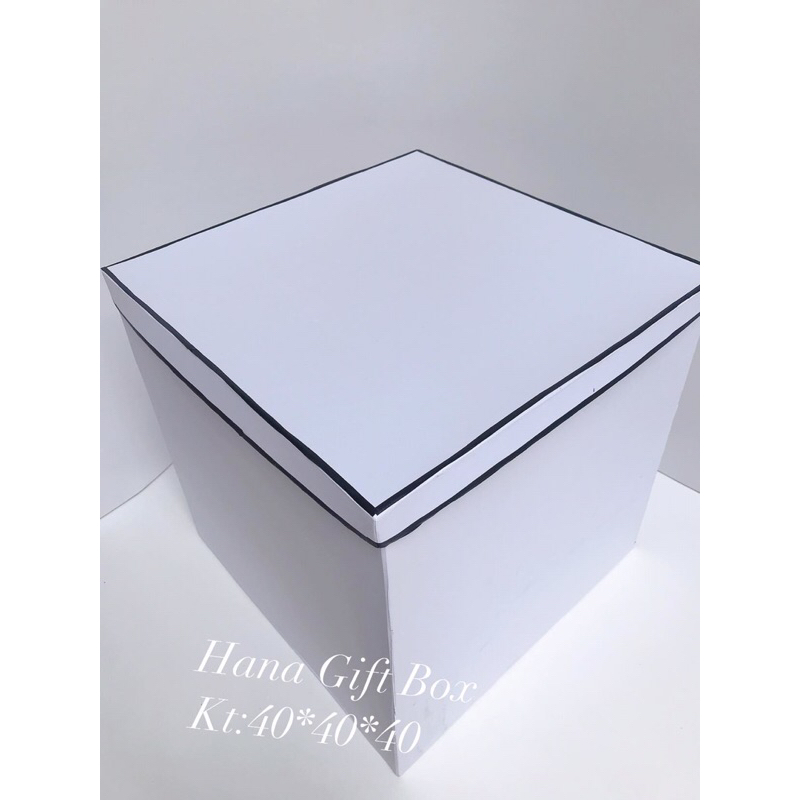 hộp quà lớn full trắng size 40*40*40 #HanaGiftBox