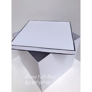 hộp quà lớn full trắng size 40*40*40 #HanaGiftBox