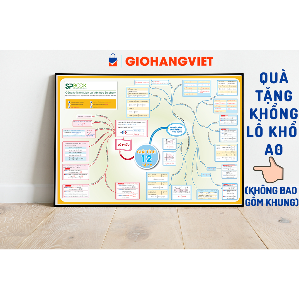 Sách Tự Học Toán Học - Tập 2 - Khảo Sát Hàm Số Và Ứng Dụng Tặng kèm mindmap tổng hợp  phần giải tích khổ A0