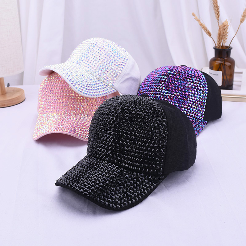 Nón lưỡi trai nam nữ thể thao Hàn Quốc đính đá trơn, mũ chống nắng người lớn cá tính - BL135