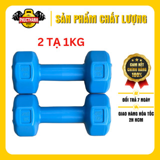 Bộ 2 tạ tay nhựa bát giác 1kg Reefit có ruột (gồm 2 cục 1kg) (PHUCTHANHSPORT)