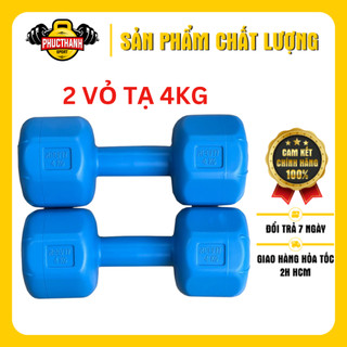Bộ 2 vỏ tạ tay nhựa bát giác Reefit 4kg không ruột (gồm 2 vỏ 4kg) (PHUCTHANHSPORT)