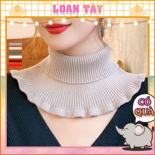 Khăn Len Style Hàn Quốc Choàng Cổ Chui Đầu Giả Áo Cổ Lọ Chống Gió Ấm Áp L2371