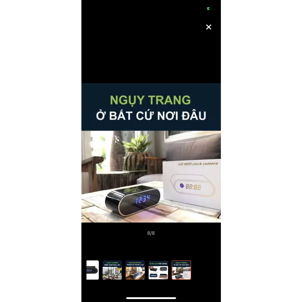 Camera đồng hồ ghi hình thông minh, tự động quay lưu, quay đêm, góc siêu rộng, bảo hành 6 tháng