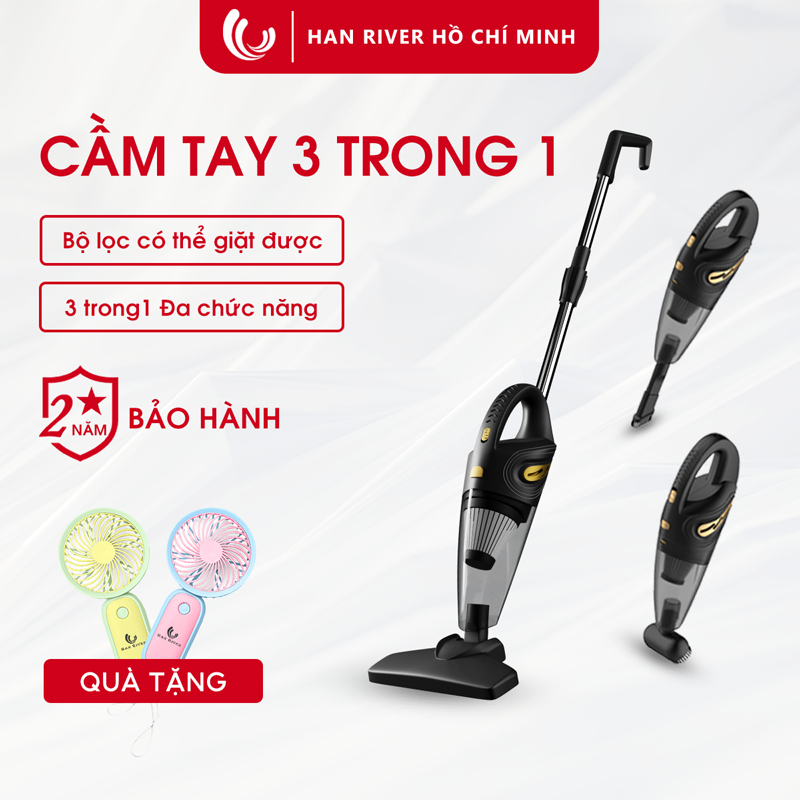 HAN RIVER Máy hút bụi cầm tay không dây 3 chế độ hút mạnh 15000pa - Hàng chính hãng