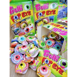 Kẹo trolli đức kẹo dẻo pop eye con mắt có code và date trên mỗi sản phẩm