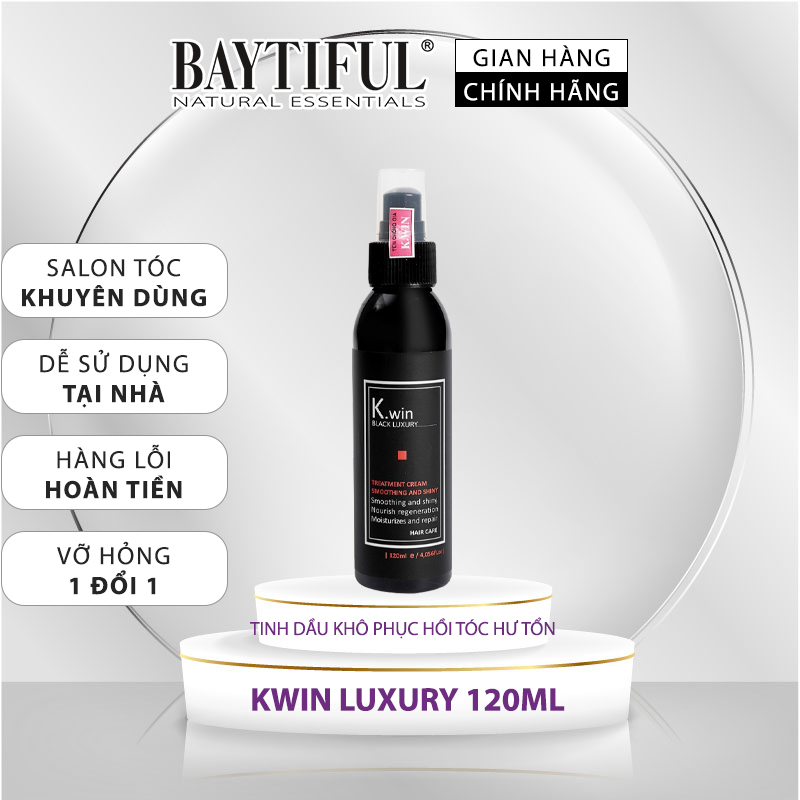 Tinh dầu khô dưỡng tóc mềm mượt phục hồi tóc hư tổn Kwin black luxury 120ml chăm sóc tóc khô xơ uốn nhuộm giữ nếp tóc
