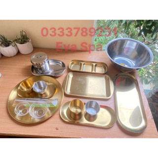 Khay hạt đậu spa, cốc đựng bông spa, tiểu phẫu, khay y tế