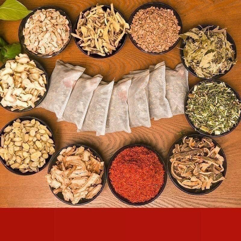 Bột ngâm chân Gừng • Ngải - Túi 100 gói nhỏ