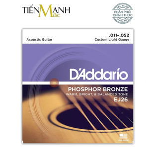 Dây Đàn Guitar Acoustic D'Addario EJ26 - Ghita Sắt Phosphor Bronze Strings DAddario