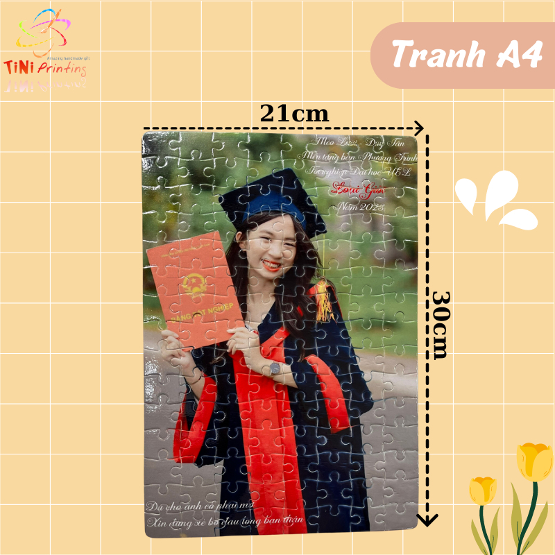 Tranh Ghép Hình Theo Yêu Cầu Jigsaw Puzzle Ghép Nhiều Mảnh In Ảnh Theo Yêu Cầu Có Khung Hình Để Bàn Treo Tường