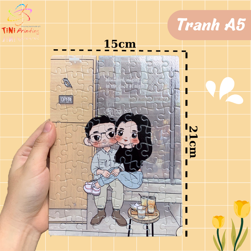 Tranh Ghép Hình Theo Yêu Cầu Jigsaw Puzzle Ghép Nhiều Mảnh In Ảnh Theo Yêu Cầu Có Khung Hình Để Bàn Treo Tường