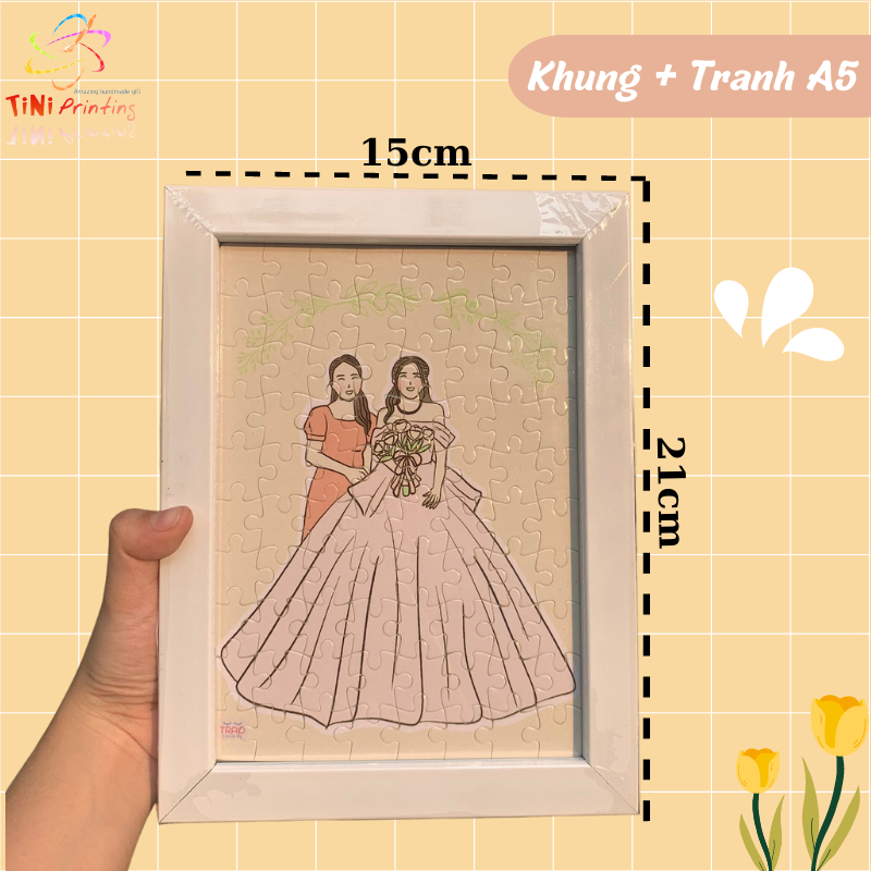 Tranh Ghép Hình Theo Yêu Cầu Jigsaw Puzzle Ghép Nhiều Mảnh In Ảnh Theo Yêu Cầu Có Khung Hình Để Bàn Treo Tường