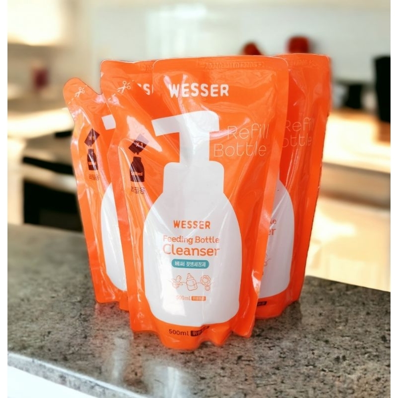[Chính Hãng] Nước Rửa Bình Sữa WESSER Dạng Túi 500ml